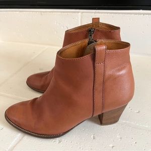 Madewell Soft Italian Leather Billie Boot Bourbon Brown Size 7.5